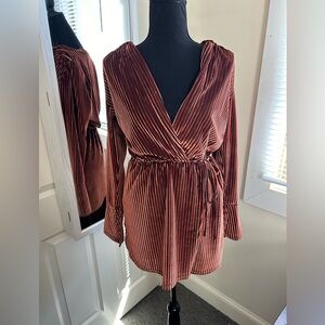 Burnt Out Velvet Mini Dress